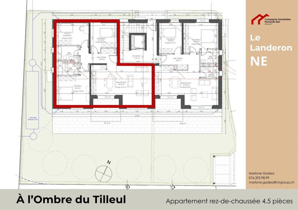 À l'Ombre du Tilleul - Nouvelle promotion de 7 appartements d'exception au coeur du Landeron  (Lot A) - Bild 6