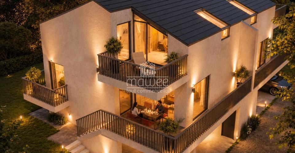 Un cadre de vie privilégié pour cette villa au design élégant ! - Maison contiguë 4.5 pièces - image - 3