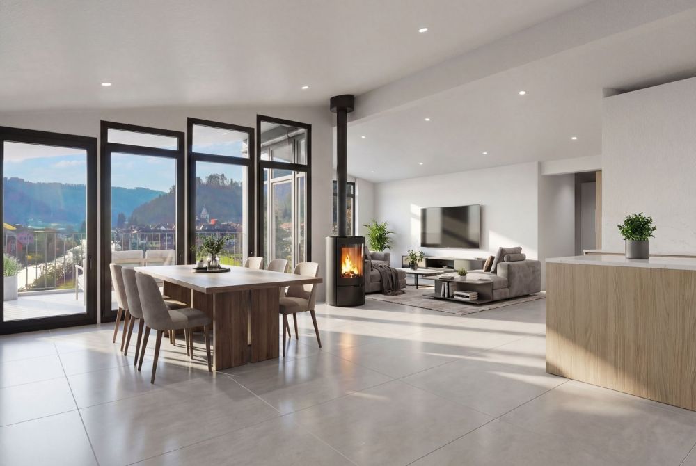 Appartement im Dachgeschoss, neu, Minergie-P-zertifiziert, 5,5 Zimmer in St-Ursanne (Nr. 3.1) -  Bild 1