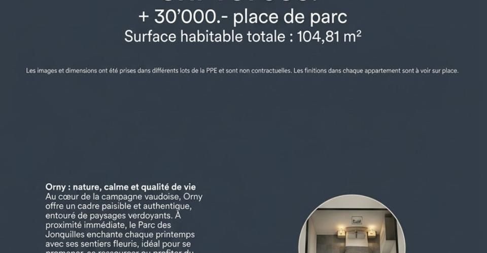 Derniers Lots - Magnifique appartement neuf de 3,5/4 pièces à Orny - Appartement 3.5 pièces - image - 3