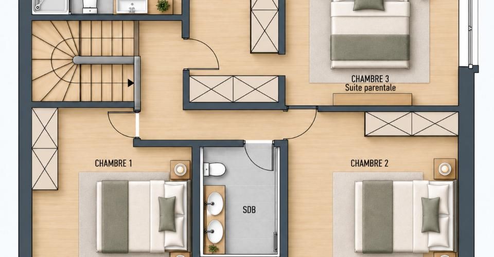 Le Mont - Maison jumelée Neuve 5.5 pièces - Quartier Calme - Maison jumelée 5.5 pièces - image - 7