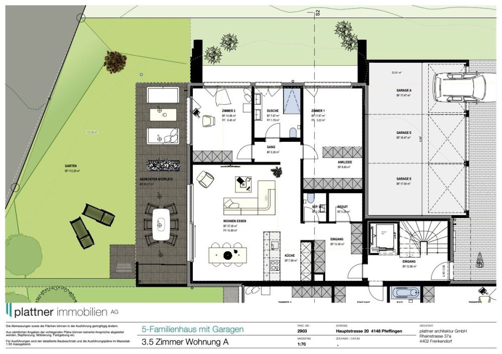 3.5 Zimmer EG-Wohnung mit 112m2 Landanteil/ 35m2 deckter Sitzplatz -  Bild 7
