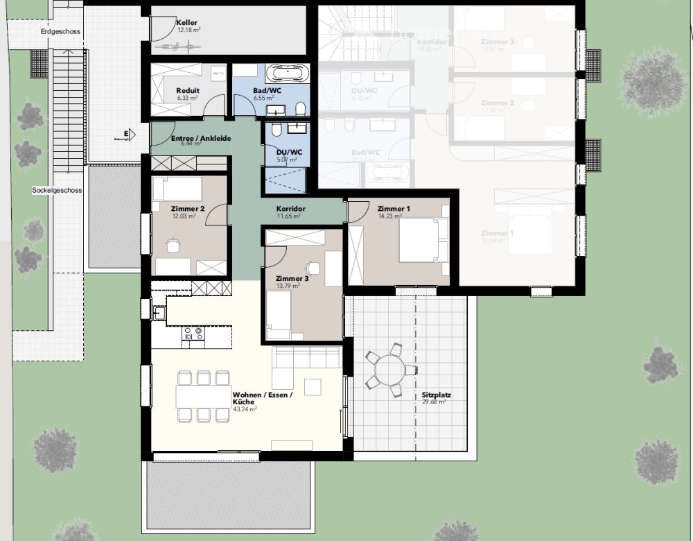 Moderne 4.5 Zimmer-Terrassenwohnung (Neubau, 1. OG) - Bild 7