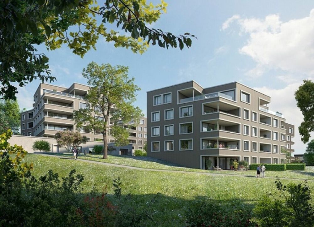 Lichtdurchflutete 3.5-Zimmerwohnung in der Überbauung «Neualtwil» - Aussenansicht