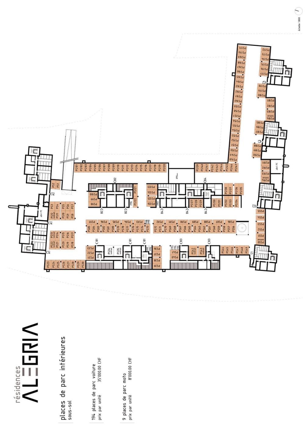 Résidence Alegria à Uvrier / Sion - Plan du sous-sol