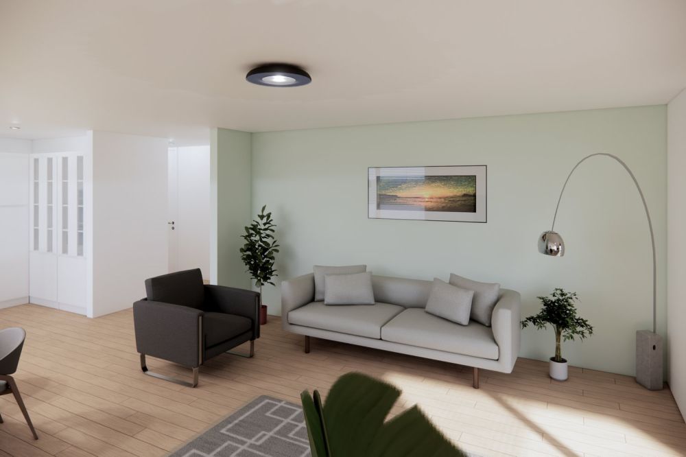 Neue barrierefreie Gartenwohnung mit zwei Sitzplätzen - Wohnbereich