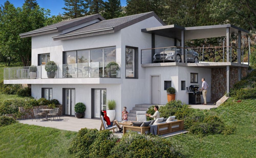 Nouvelle villa 5.5 pièces à Lens de 180m2 avec vue imprenable - Villa clés-en-main, 5.5 pièces, 180.00 m2