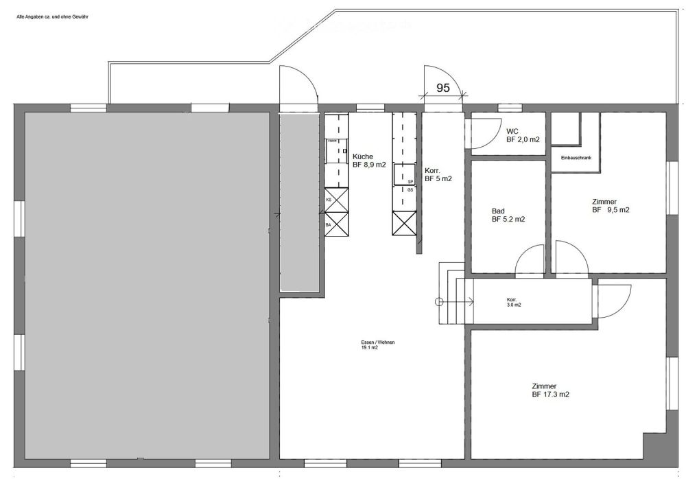 Renovierte 3.5-Zimmer-Wohnung zu vermieten per sofort -  Bild 5