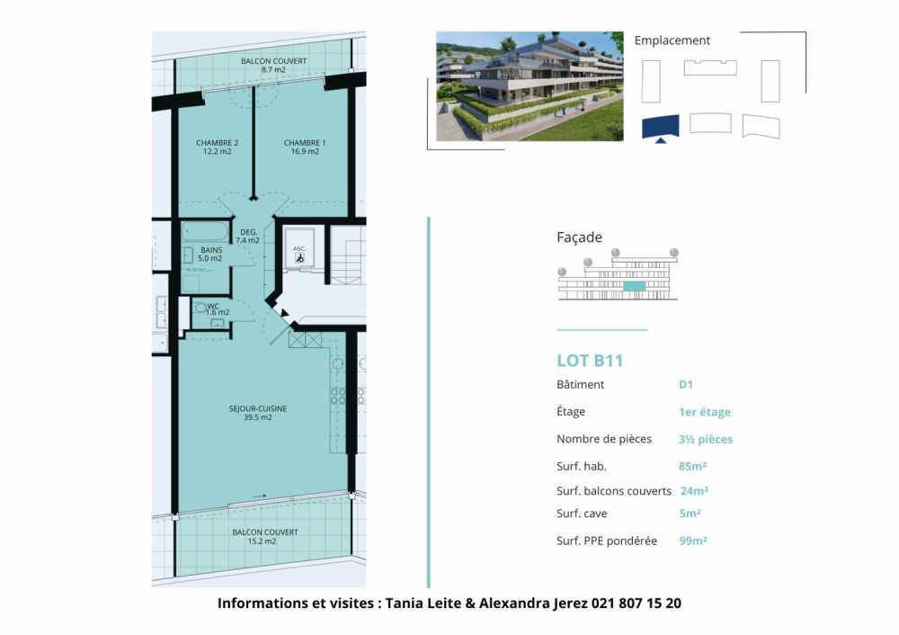 Nouvelle promotion : appartement de 3.5 pièces avec balcons couverts - Bild 13