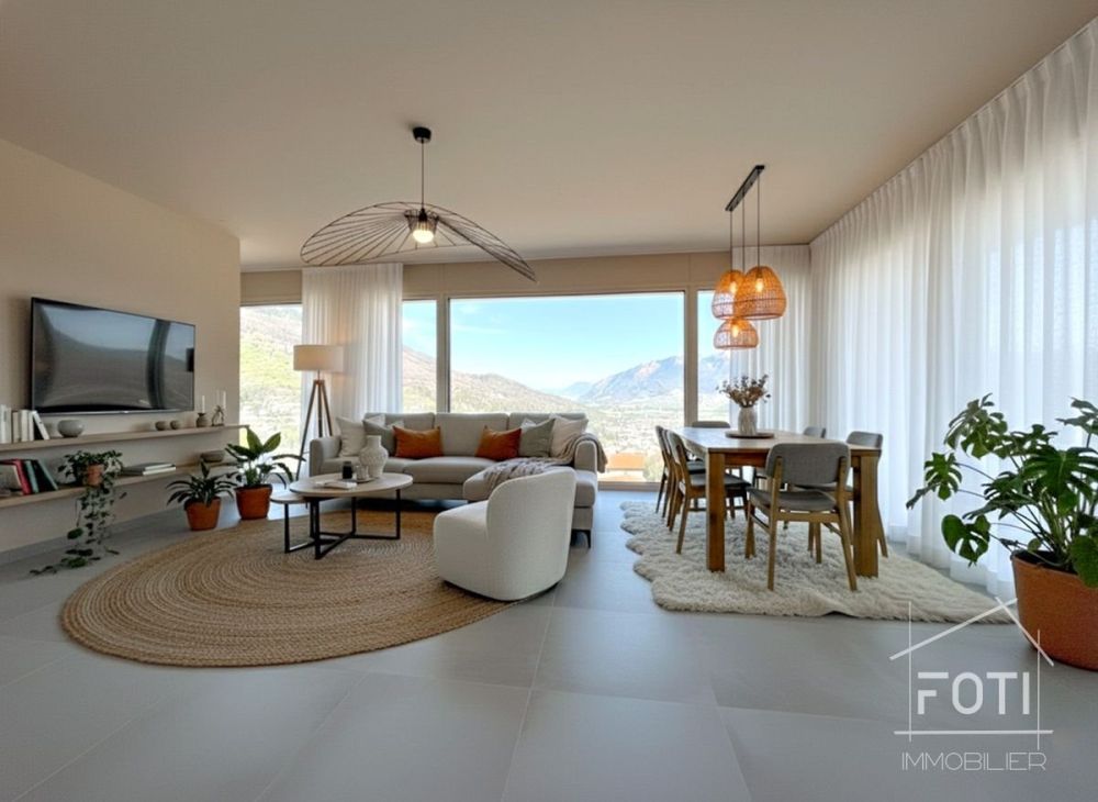 LOCATION-VERKAUF: Einzelvilla NEU mit 4,5 Zimmern und schönem Blick auf die Ebene. - Salon