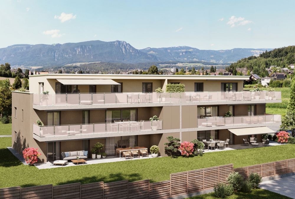 4.5 Z.-Wohnung OG (D), 126 m2 Netto Wohnfläche, 35m2 gedeckter Balkon - Aussenvisualisierung 1