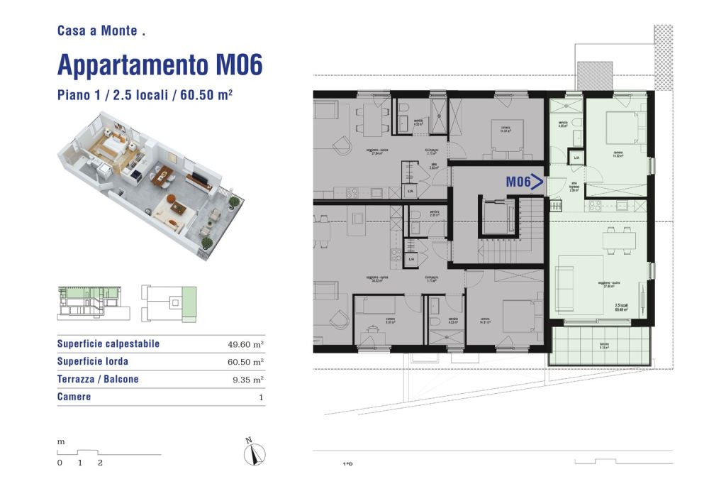 Moderne und geräumige 2.5-Zimmer-Wohnungen in neuer Bauweise im Herzen des Tessins -  Bild 8