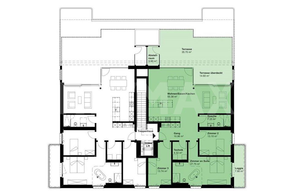 4.5 Zimmer Attikawohnung - ERSTVERMIETUNG BLAIE Frick -  Bild 3