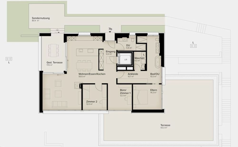 175 m² | Luxuriöses 4.5-Zimmer-Terrassenhaus - In den Reben -  Bild 10