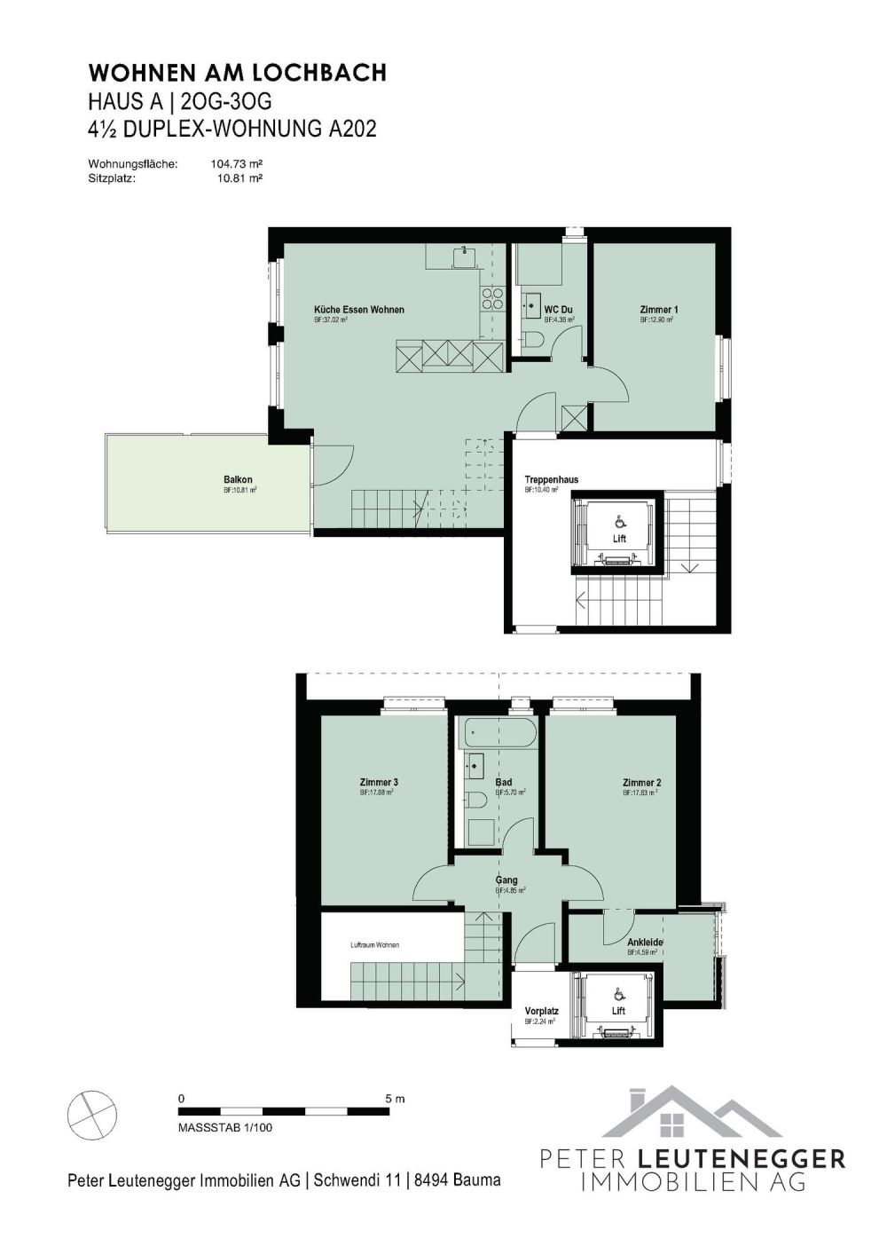 Erstvermietung - Grosszügige 4.5 Zimmer-Maisonettewohnung an ruhiger Lage -  Bild 12