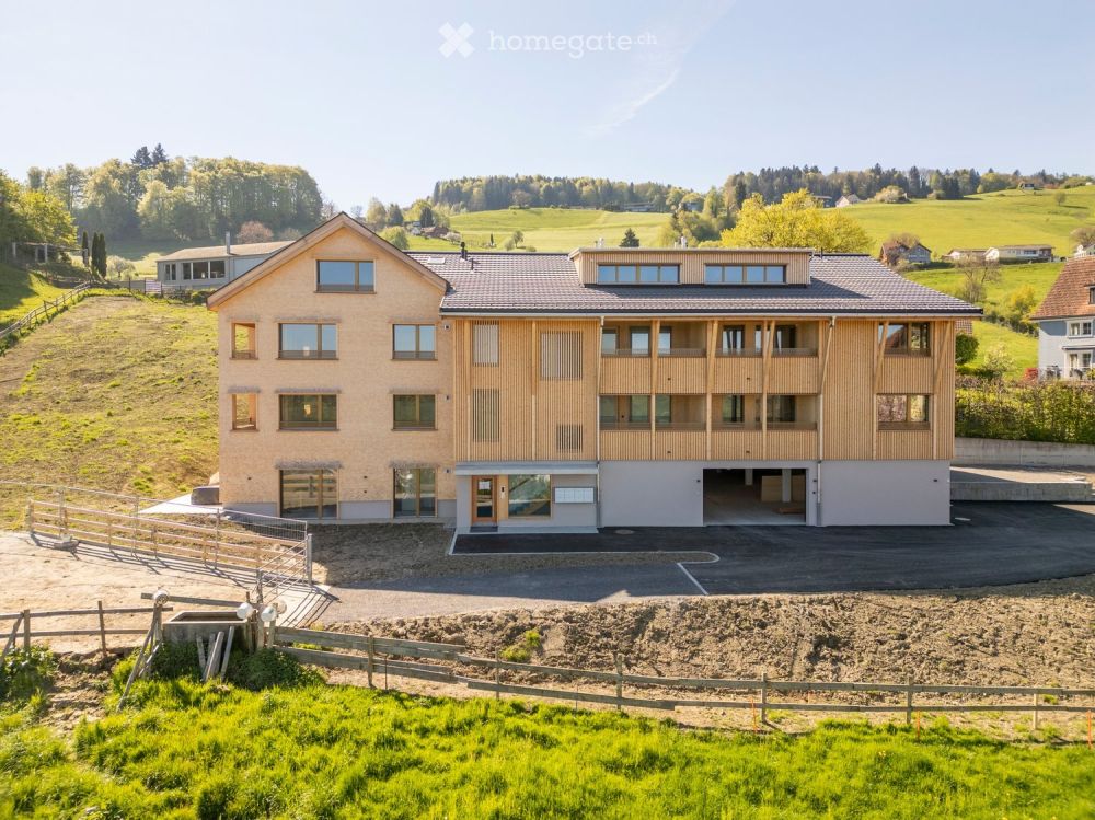 Vollholz 5.5 Zimmer Maisonettewohnung, Neubau in ruhiger Lage – Lutzenberg AR -  Bild 1