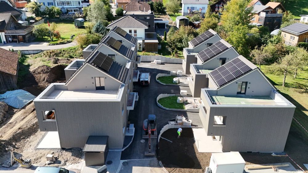 Modernes Reiheneinfamilienhaus in Sax zu kaufen - Vorne