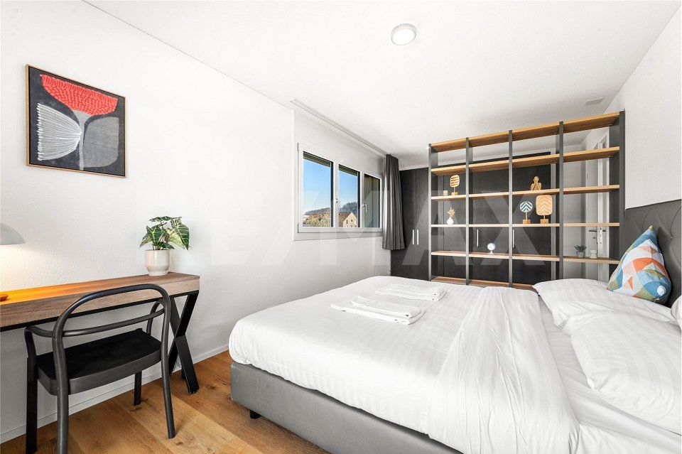 Magnifique attique meublé de 2,5 pièces avec terrasse de 65 m² à Avenches -  Bild 5