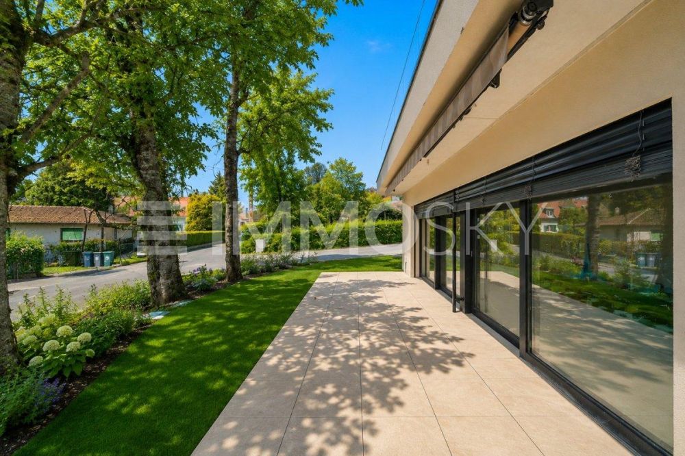 Chailly : Projet neuf : appartement 3.5 en rez-de-jardin - Terrasse d'environ 27m2