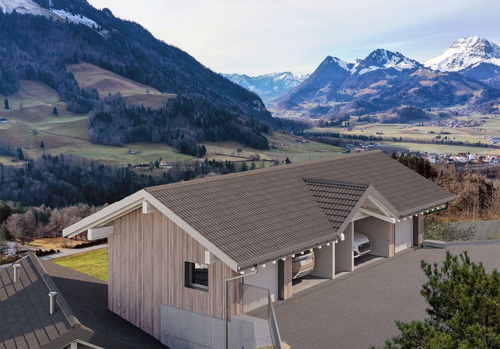 Architekten-Chalets mit 4,5 Zimmern in Châtel-sur-Montsalvens -  Bild 12