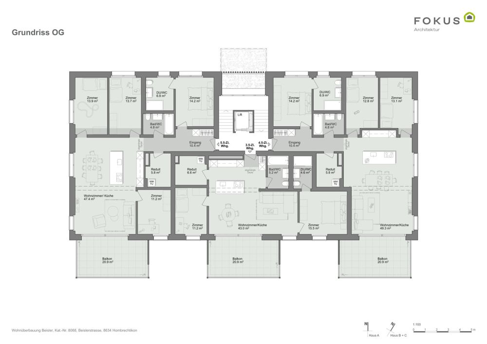 Moderne 4.5-Zimmer-Neubauwohnungen in Hombrechtikon -  Bild 9