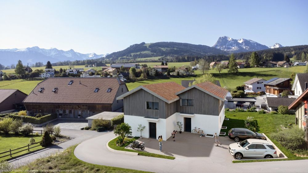 Vuadens – Magnifique villa jumelée neuve de 5,5 pièces avec vue ouest -  Bild 1