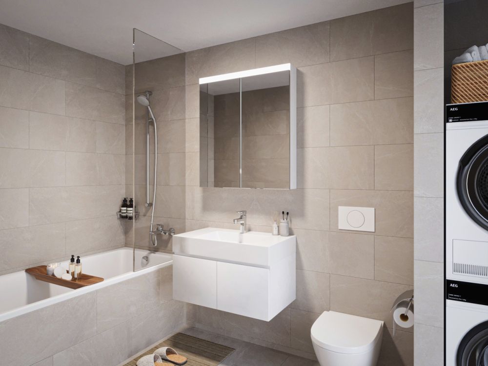 2.5-Zimmer-Attikawohnung - Badezimmer