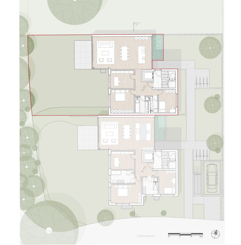 Neubau Dinkelbergstrasse, Wohnung 2 - Gartenwohnung - Grundriss