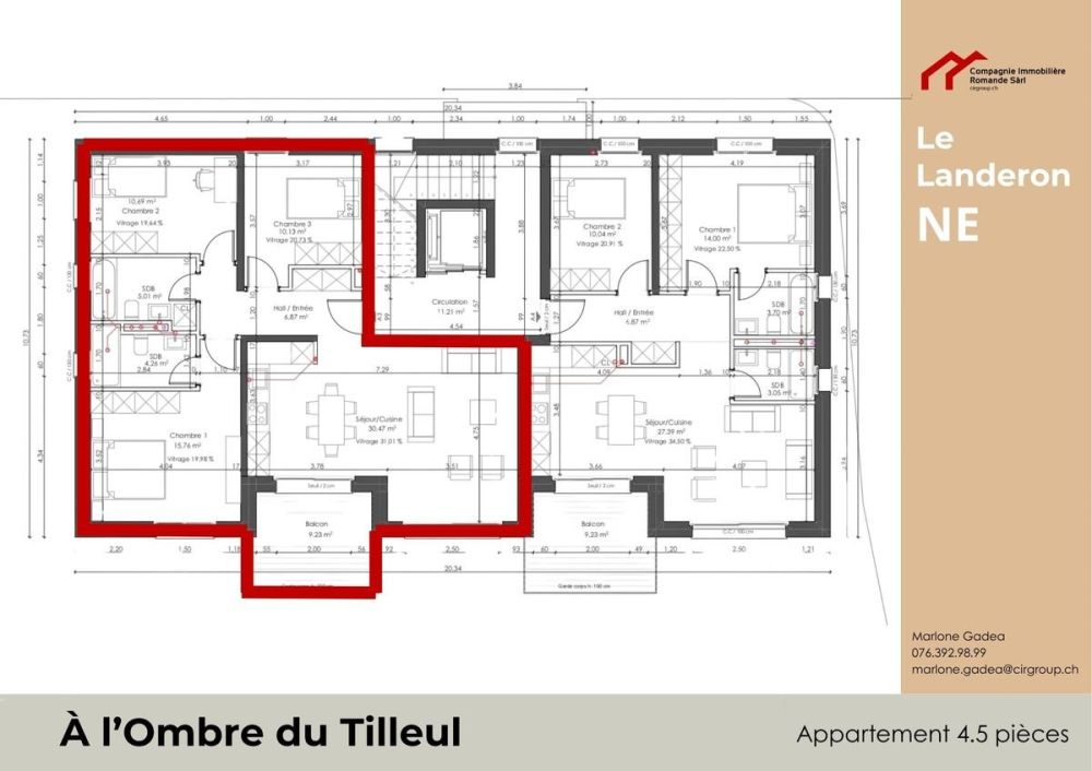 À l'Ombre du Tilleul - Nouvelle promotion de 7 appartements d'exception au coeur du Landeron (Lot C et E) - Bild 6