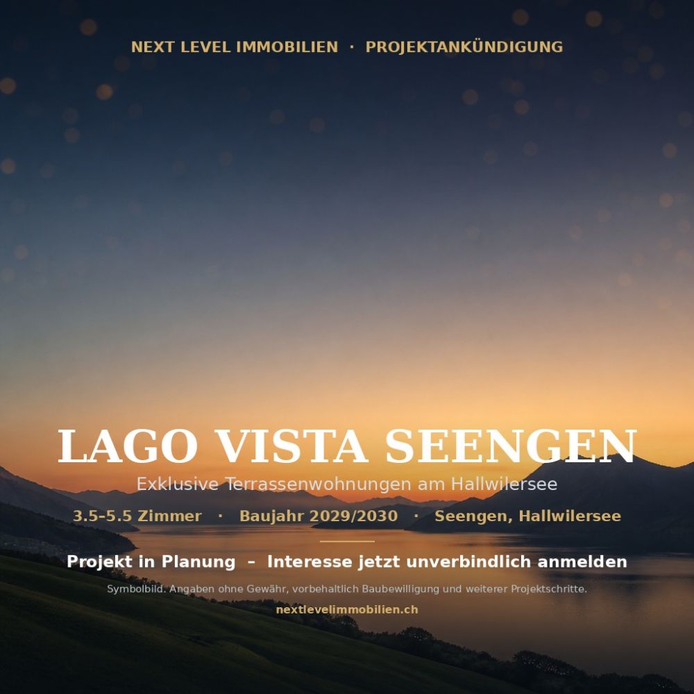 Lago Vista Seengen – Projektankündigung / Neubauprojekt am Hallwilersee -  Bild 3