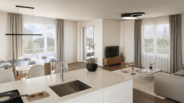 Letzte Wohnung: 4.5 Zimmer mit Sicht auf die Pilatuskette, barrierefrei – Menznau -  Bild 4