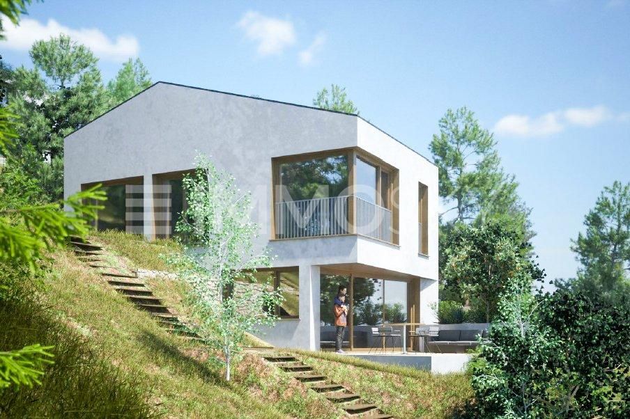 Vue panoramique sur les Alpes (Lot F) - Maison moderne avec grandes baies vitrées pour profiter de la vue