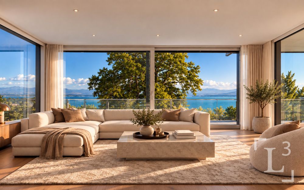 Rare! Villa neuve avec vue spectaculaire sur le lac - Séjour avec vue sur le lac et les Alpes (Rez supérieur)