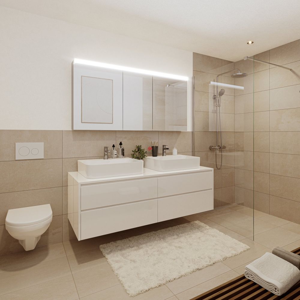 Neubau - Fünf exklusive Eigentumswohnungen - Urban & doch naturnah - Die Visualisierung dient nur als Veranschaulichung und spiegelt im Detail nicht das Projekt wider