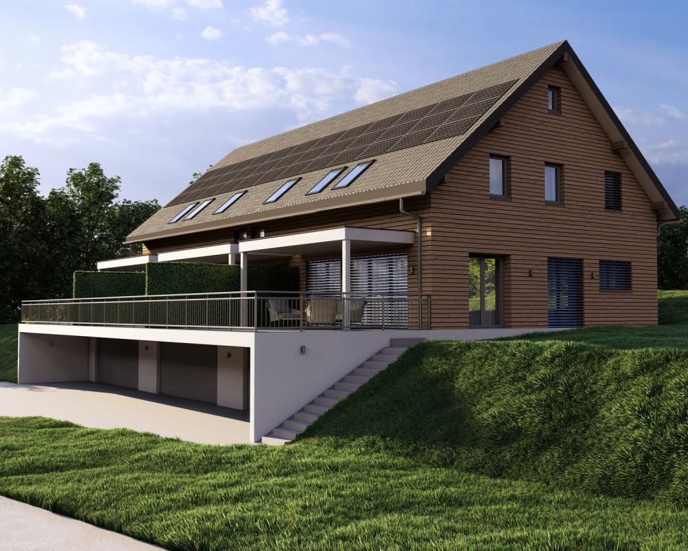 Neubau drei moderne Einfamilienhäuser nach Minergie-Standard in Riedstätt -  Bild 3