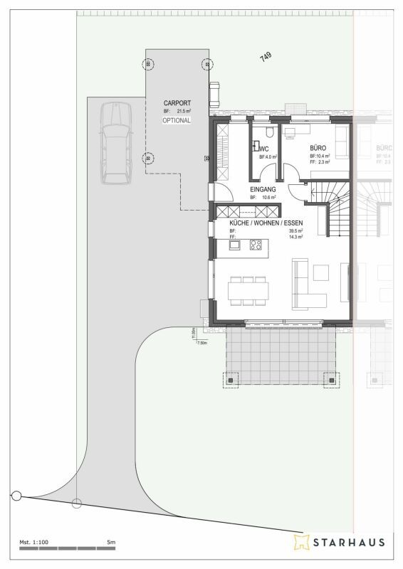 Doppeleinfamilienhaus mit Sicht in die Weinberge - ERDGESCHOSS