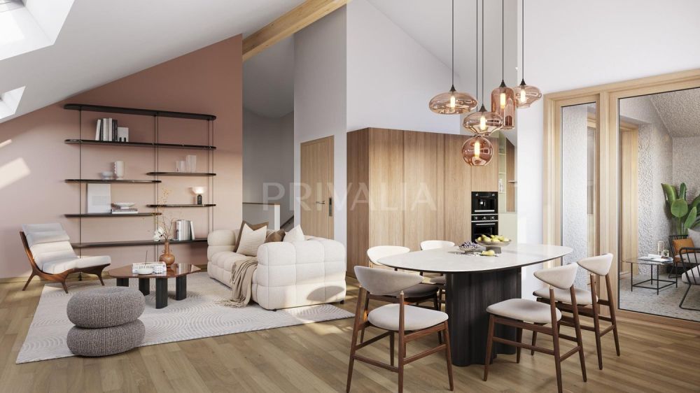 NOUVEAU : Projet Neuf Le Hameau du Bourg - Charmant appartement 4 pièces sous les toits avec loggia -  Bild 1