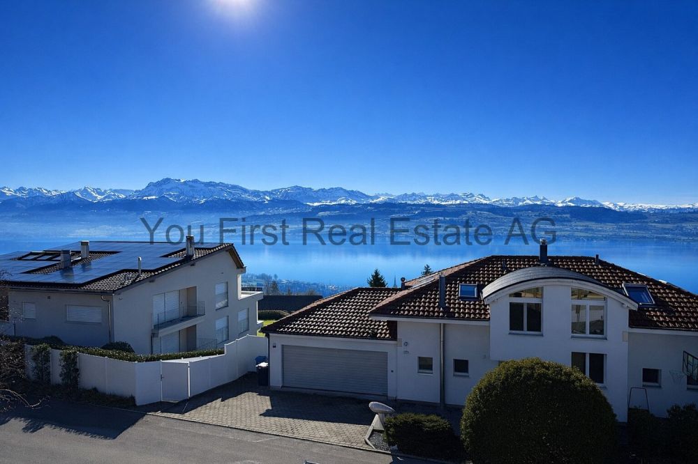 Luxuriöses Wohnen mit Seeblick in Eich  Ein Traum wird wahr! - Panorama-Traumlage: Moderne Architektur mit atemberaubender Alpen- und Seesicht