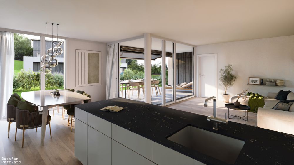 7 appartements de 5,5 pièces au 1er étage, modulables en grands 4,5 -  Bild 3