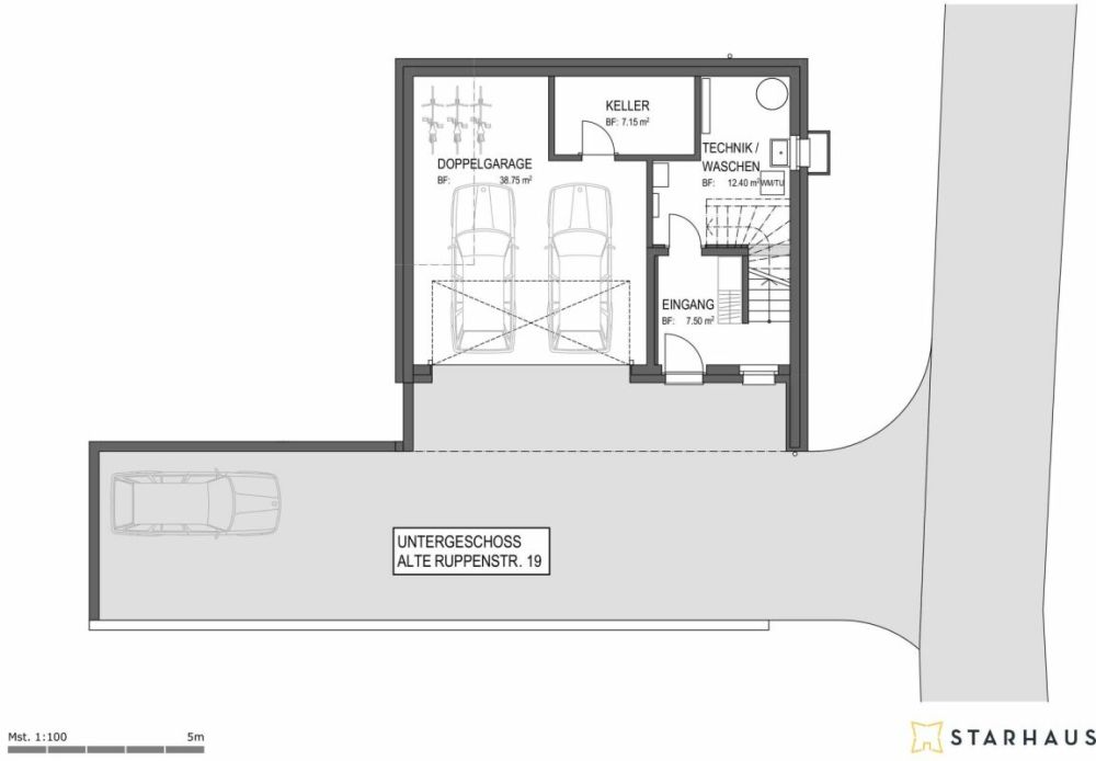 Bewilligtes Einfamilienhaus in Altstätten - Untergeschoss