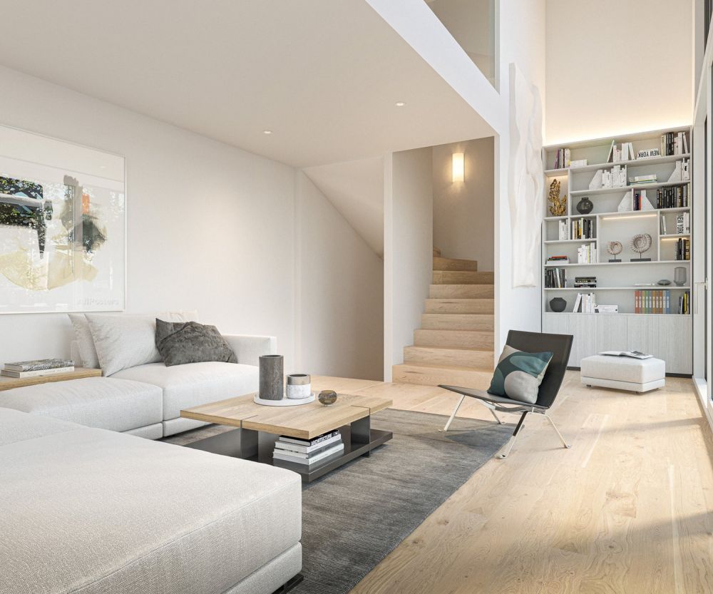 Exklusiv wohnen mit Loft-Feeling im Doppeleinfamilienhaus - Wohnen