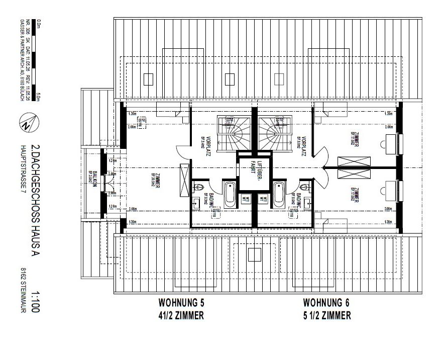 Moderne 4.5-Zimmer-Dach-Maisonette-Wohnung mit Balkon in Steinmaur -  Bild 5