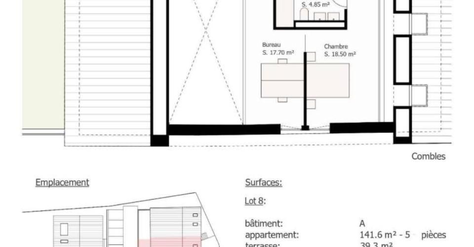 Maison villageoise mitoyenne avec terrasse et jardin - Maison contiguë 5 pièces - image - 9