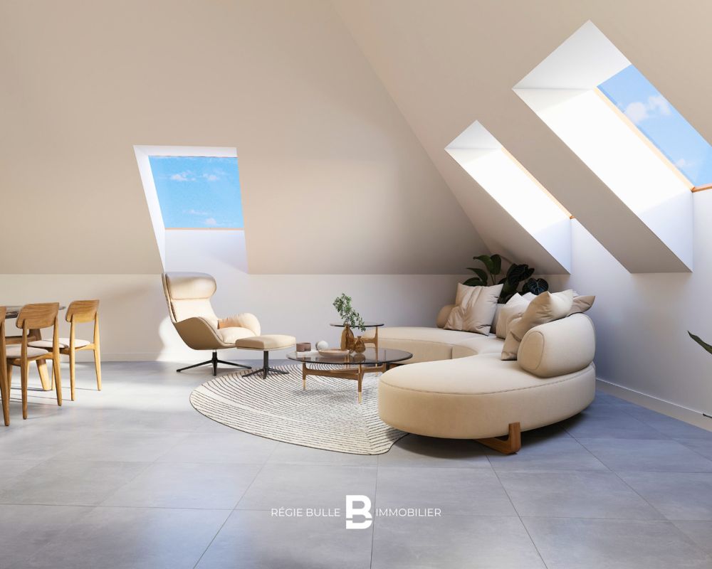 L'Écrin - Magnifique 5.5 pièces à St-Légier - Séjour Combles