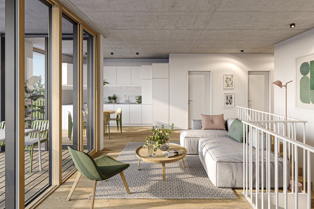 4.5-5.5 Zimmerwohnung W4 mit 121m2 Wohnfläche und Loggia 19m2 in Oberwil - Bild 1