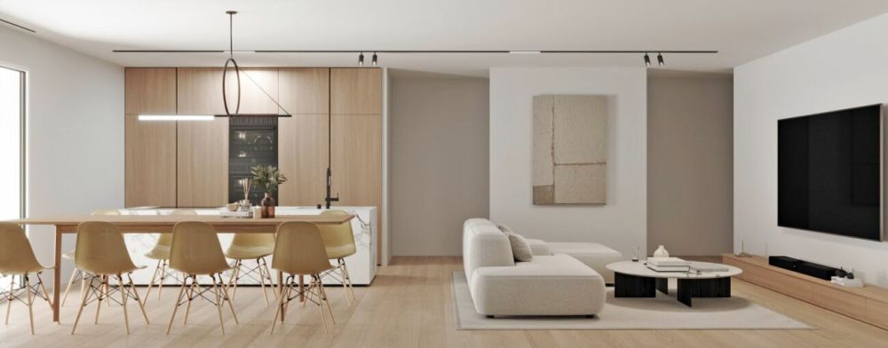 Résidence Stoa à Aproz - Cuisine - séjour