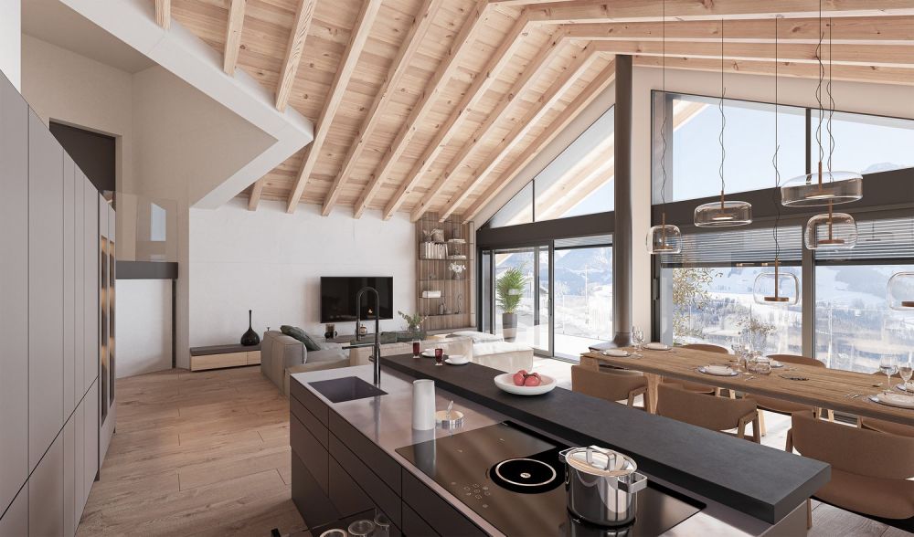 Architekten-Chalets mit 4,5 Zimmern in Châtel-sur-Montsalvens -  Bild 5