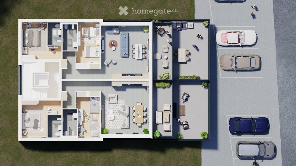 Appartement spacieux 3,5 pces avec terrasse et pelouse -  Bild 11