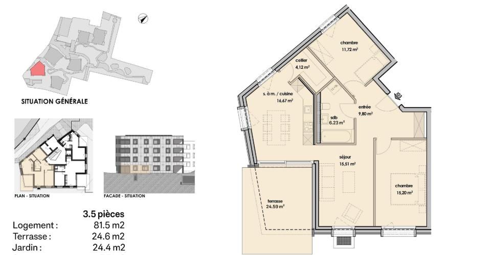 ***RÉSERVÉ*** Appartement de 3.5 pièces en rez-de-jardin - Appartement 3.5 pièces - image - 6