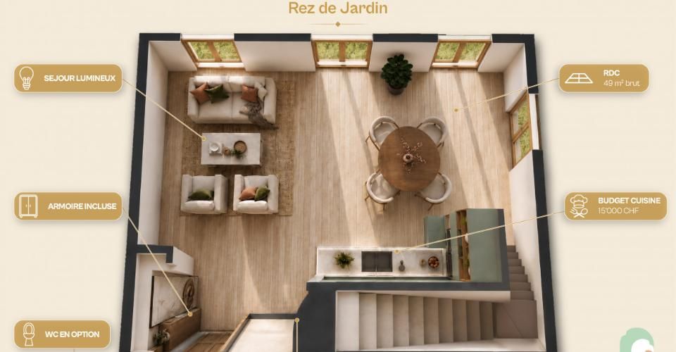 DERNIÈRE VILLA FAMILIALE NEUVE de 4.5 pièces disponible ! Lot A - Maison 4.5 pièces - image - 4